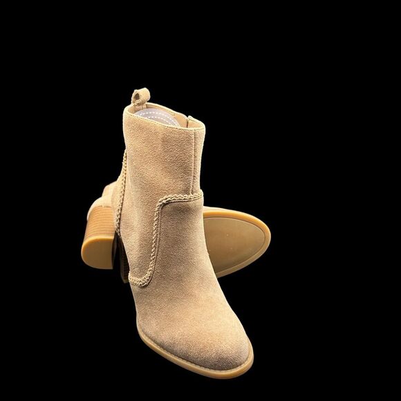 Nine West Women’s Leather Quicksand Ankle Boots Tan Size 5.5 - Picture 14 of 14